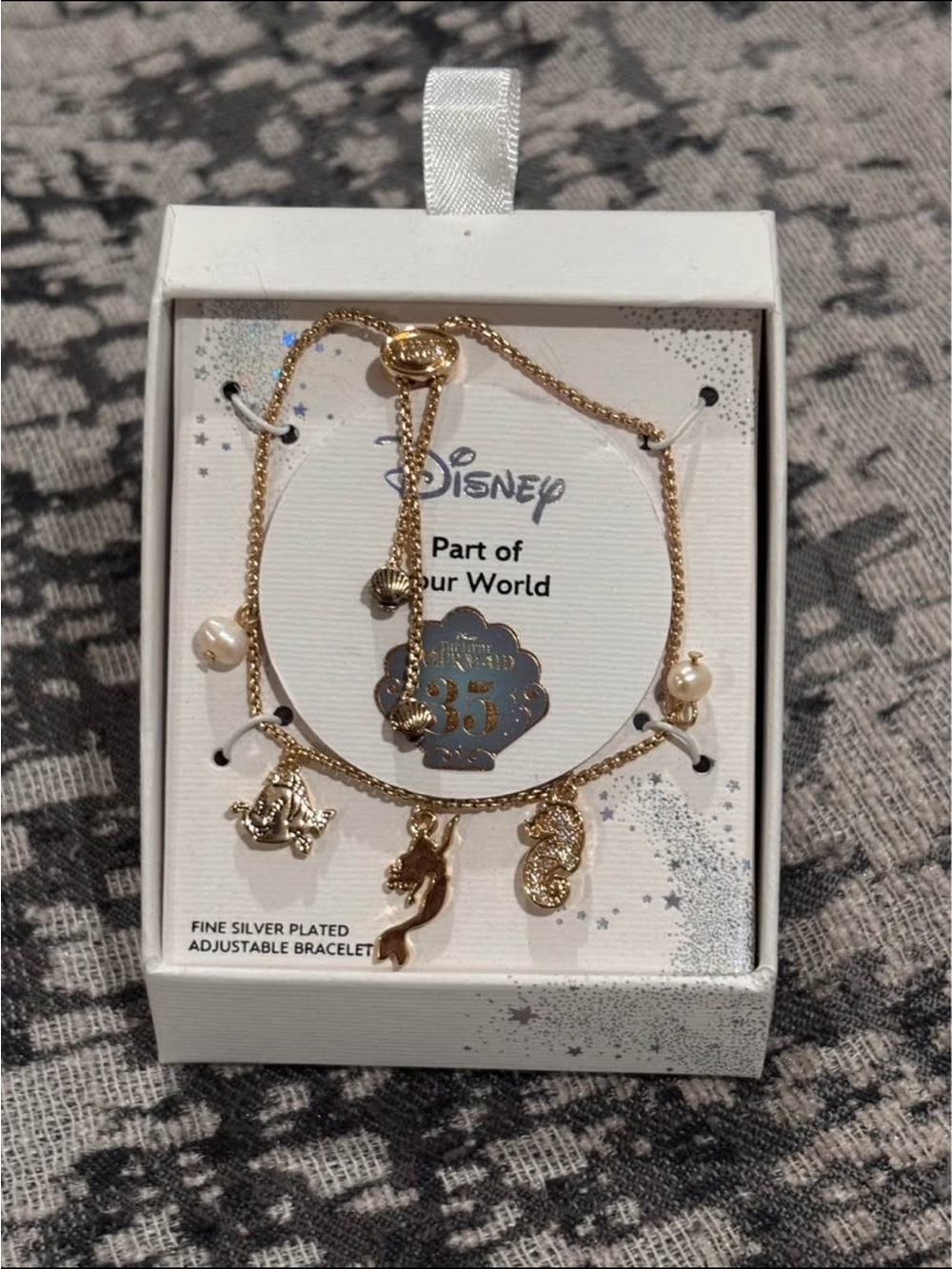 Disney Little Mermaid Ariel Charm Bracelet 35th Anniversary Part of Your World - Picture 3 of 3